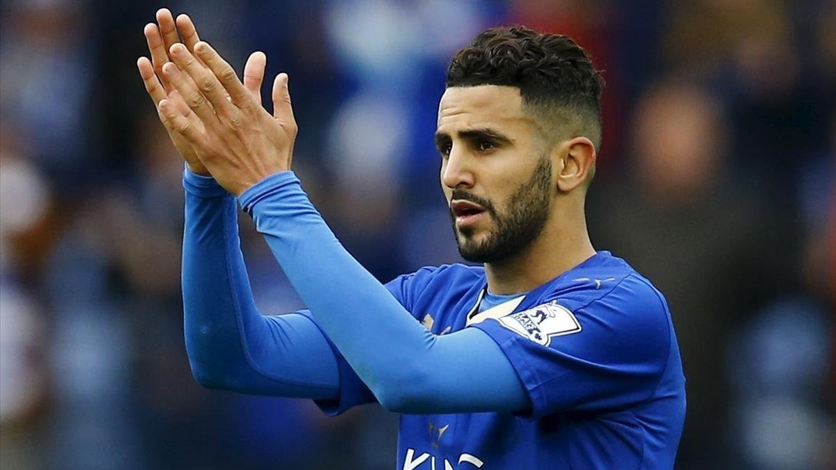 Mahrez, con el Leicester