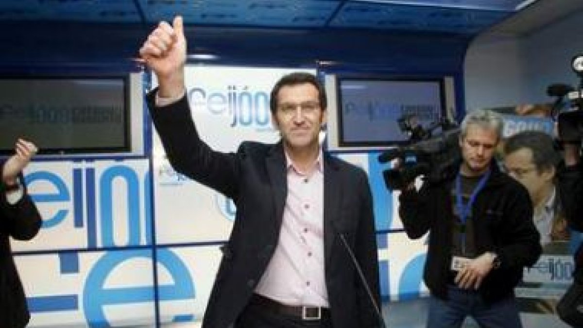 Núñez Feijóo, tras ser elegido presidente de Galicia.