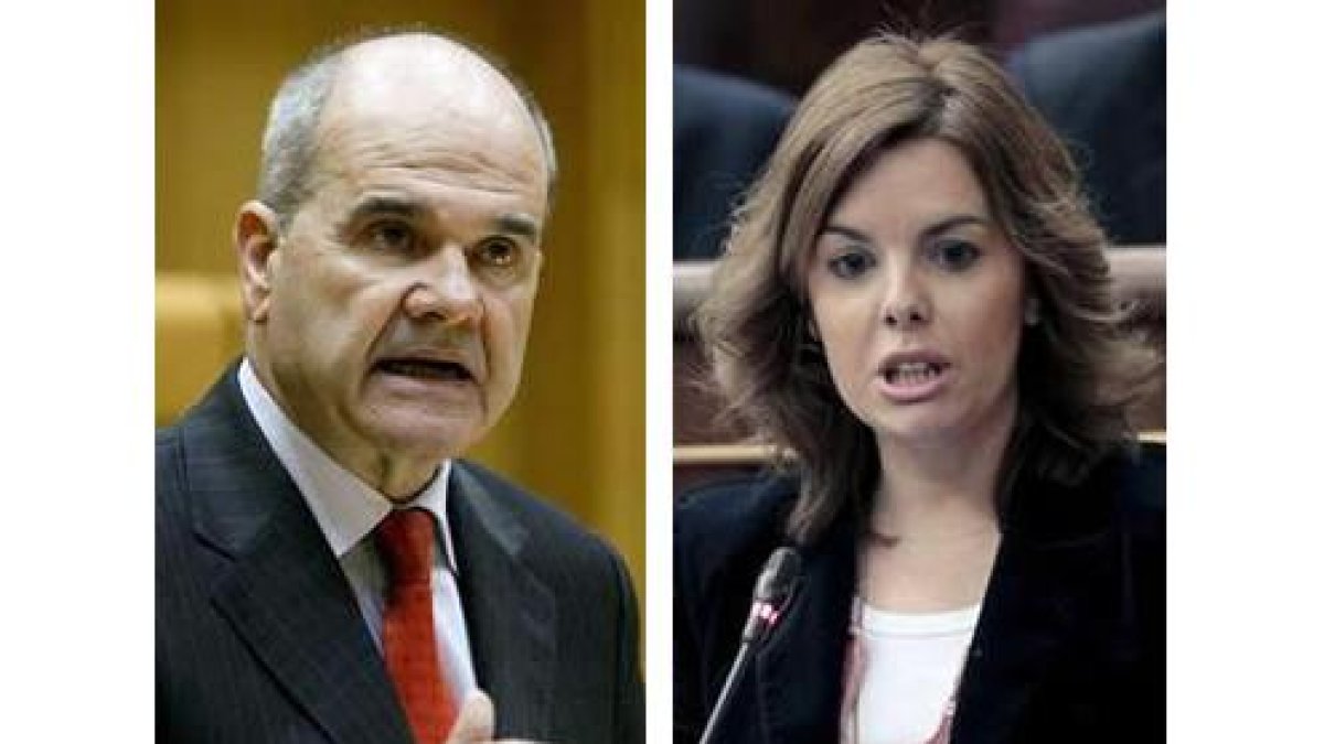 Manuel Chaves González y Soraya Sáenz de Santamaría
