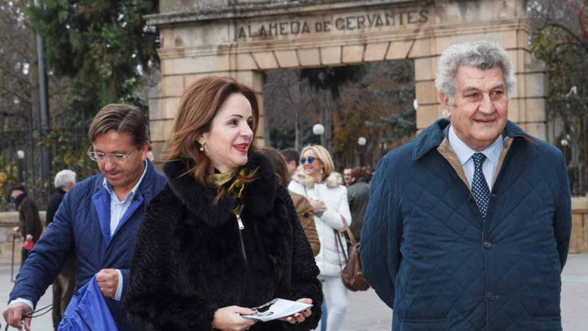 Silvia Clemente y Jesús Posada, ayer, en Soria.