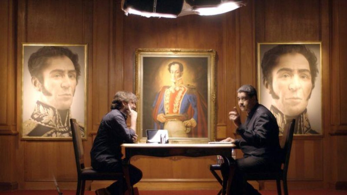 Jordi Évole y Nicolás Maduro, en una imagen de Salvados.