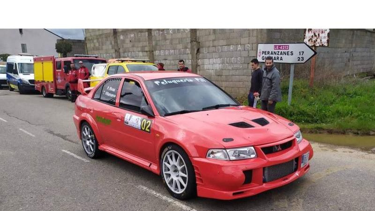 José Antonio Núñez, con su Mitsubishi Lancer EVO, finalizó tercero. TEAM REPAUTO