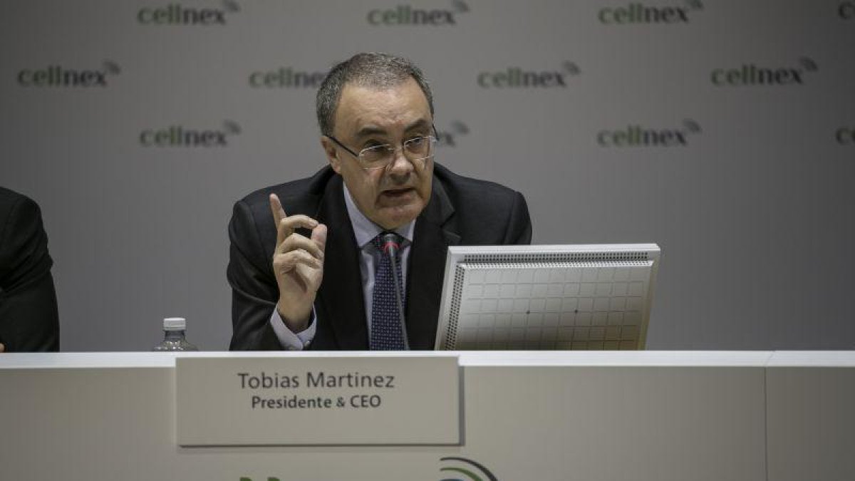 El presidente de Cellnex, Tobías Martínez, en una foto de archivo.