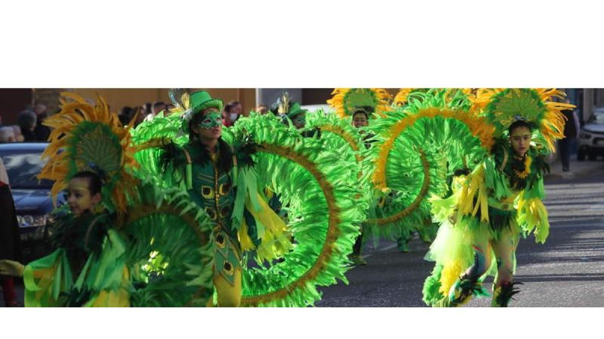Las máscaras del carnaval y los grupos que se tenían que ver ayer martes por las calles de Ponferrada se disfrutarán el próximo domingo 6 de marzo. L. DE LA MATA