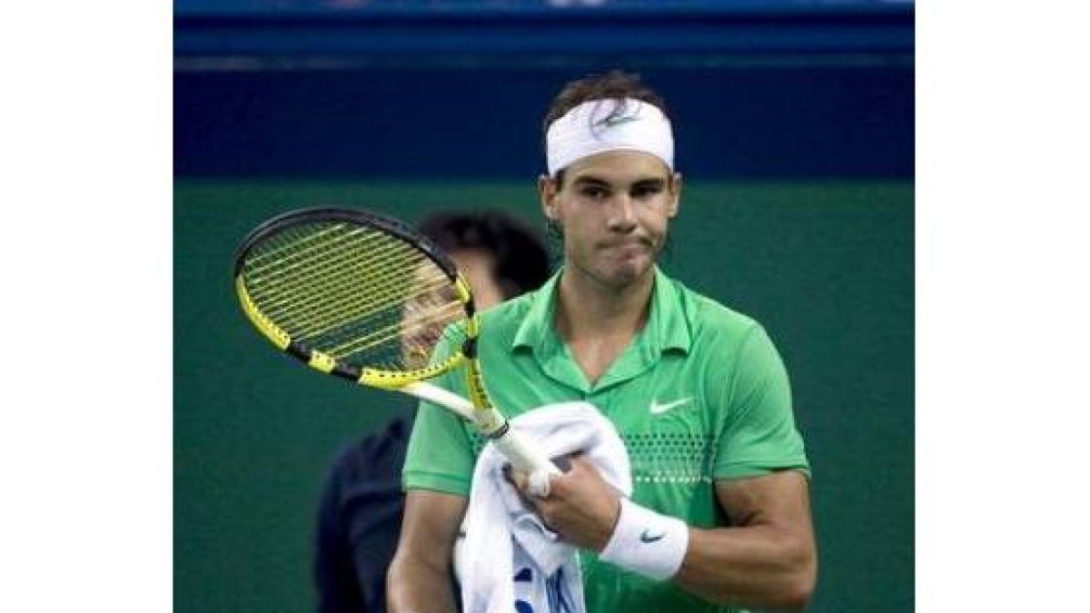 Nadal, con gesto de decepción tras caer en la final.