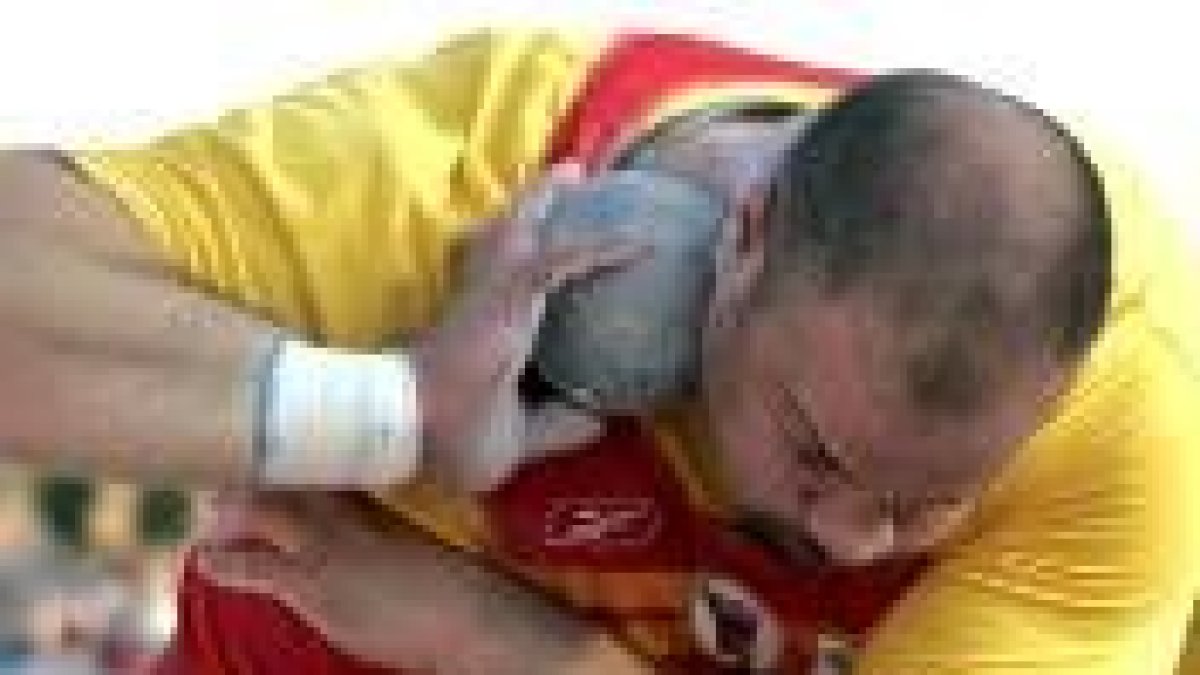 El atleta leonés, durante la Copa de Europa disputada en Málaga