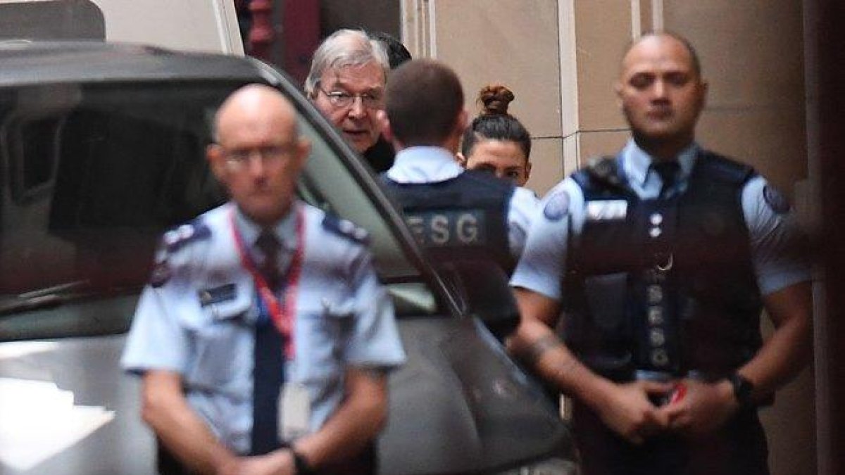 El cardenal George Pell a su arribo a la Corte Suprema de Victoria en Melbourne, Australia.
