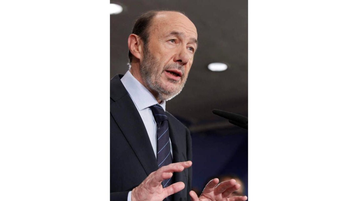 Pérez Rubalcaba, durante un acto electoral.