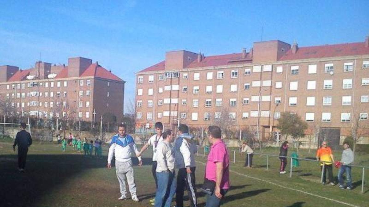 Imágenes tomadas tras la agresión al colegiado en el Bosco.