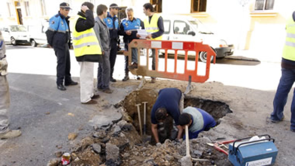 Obras de reparación de los desperfectos de la zona