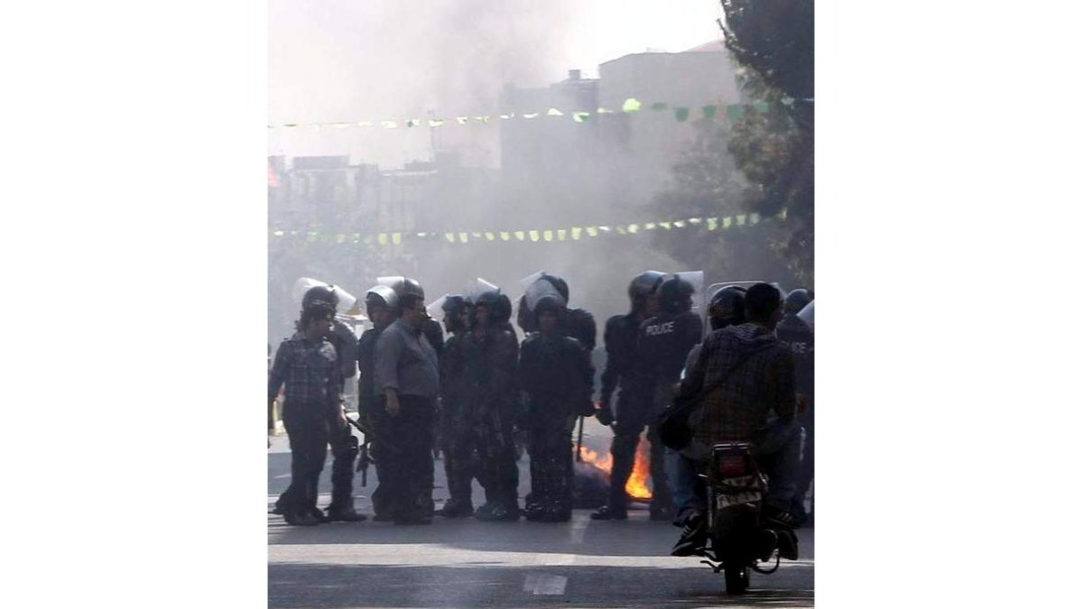 Un momento de la manifestación en el Gran Bazar.
