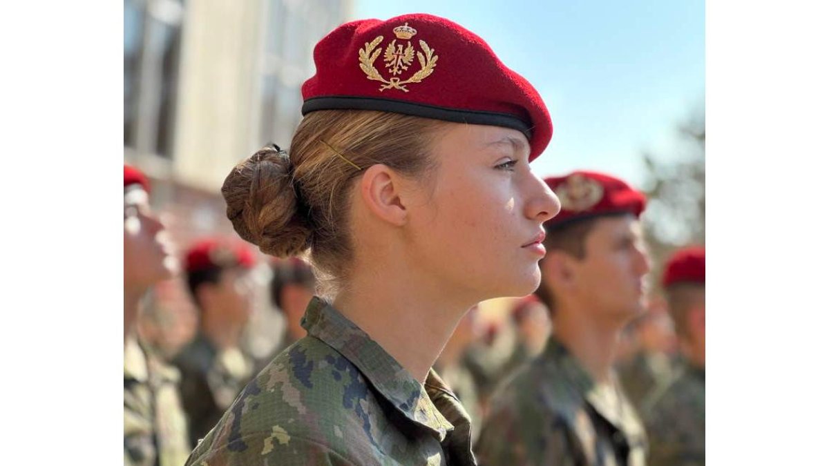 La princesa Leonor, en la Academia Militar de Zaragoza. SPANISH ROYAL HOUSE HANDOUT