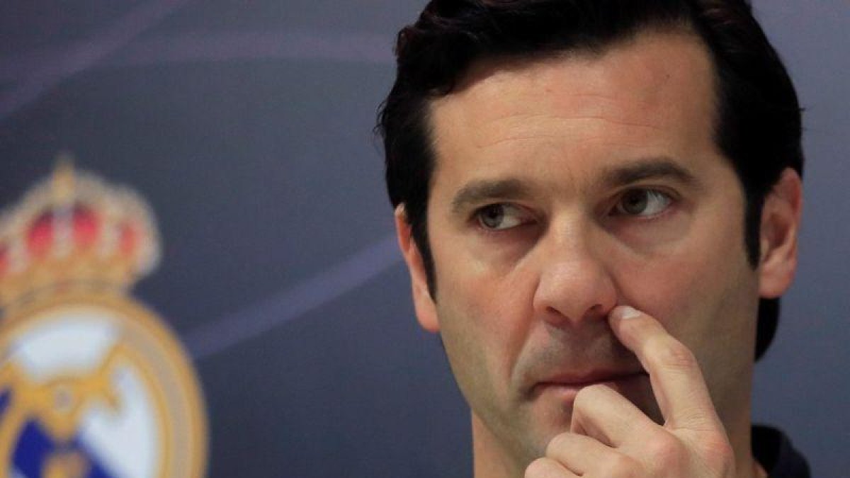 Santiago Solari en rueda de prensa.