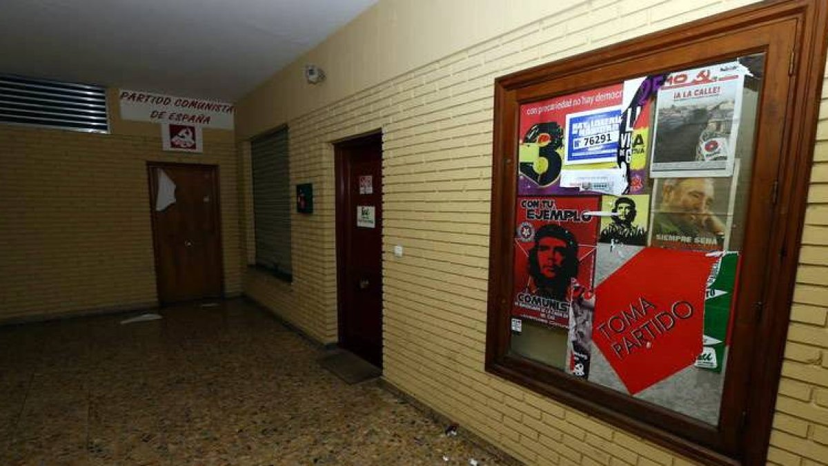 Aspecto que mostraba la sede del Partido Comunista .