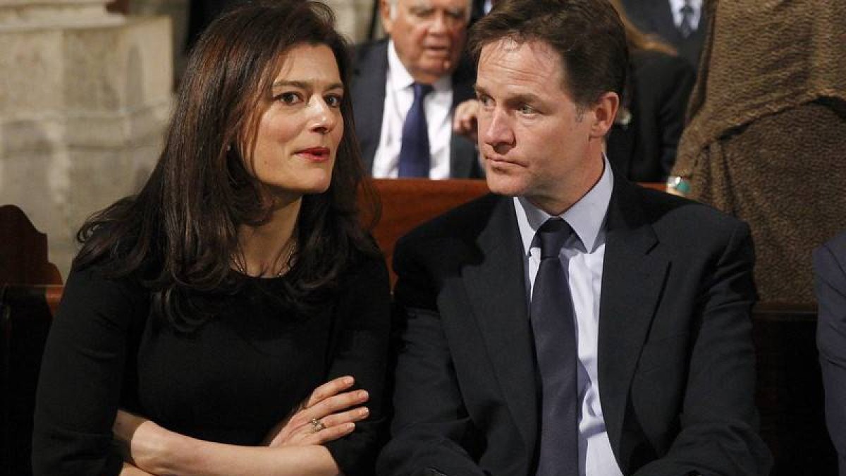 Miriam González con su marido Nick Glegg