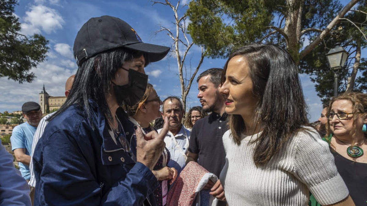 Ione Belarra ayer en Toledo, en el XVI Encuentro Estatal de Participación. ÁNGELES VISDÓMINE