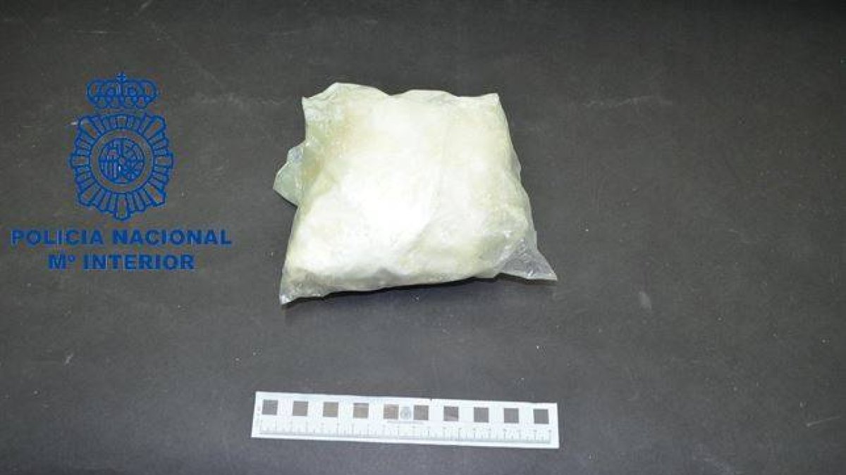 La sustancia decomisada por la policía.