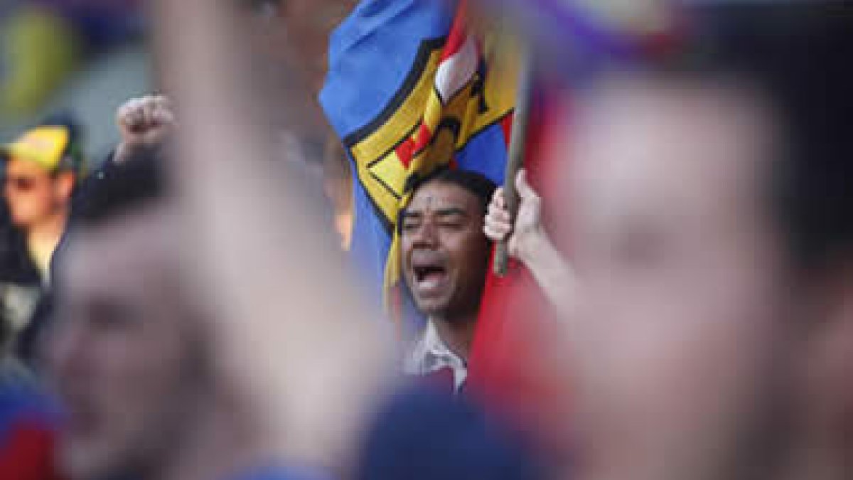 Los cánticos de ¡Barça, Barça! se oyeron constantemente.