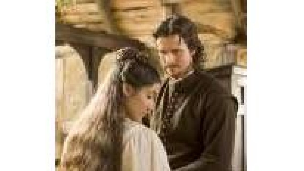Los protagonistas del filme, Colin Farrell y Orianka Kilcher