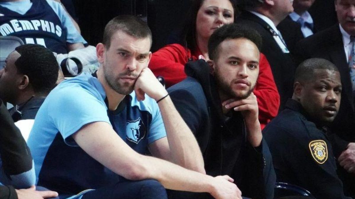 Marc Gasol, en el banquillo de los Grizzlies, en el partido frente a los Bucks de esta semana.