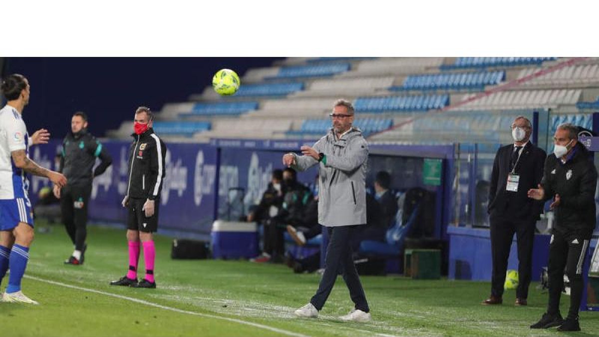 Bolo, durante el partido de la Deportiva ante el Espanyol. L. DE LA MATA