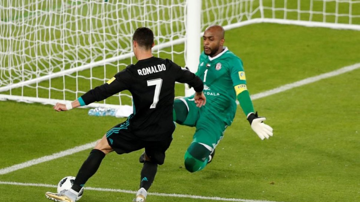 Cristiano Ronaldo, en el partido frente al Al Jazira del Mundial de Clubs.