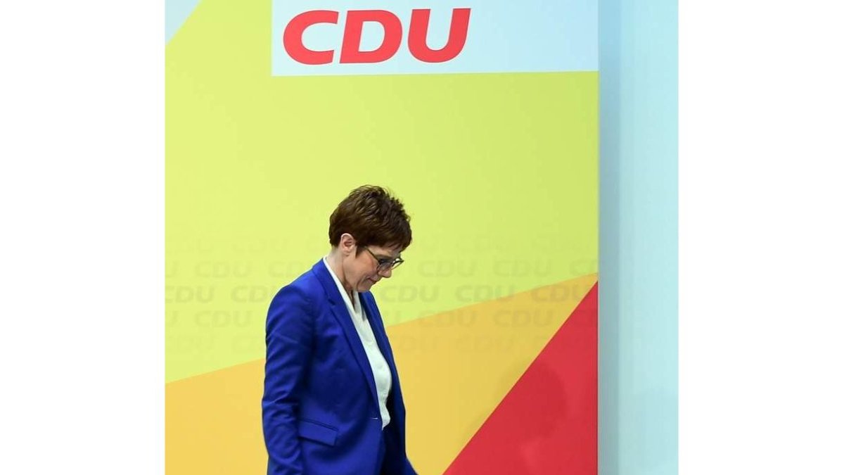 Annegret Kramp-Karrenbauer tras su renuncia.