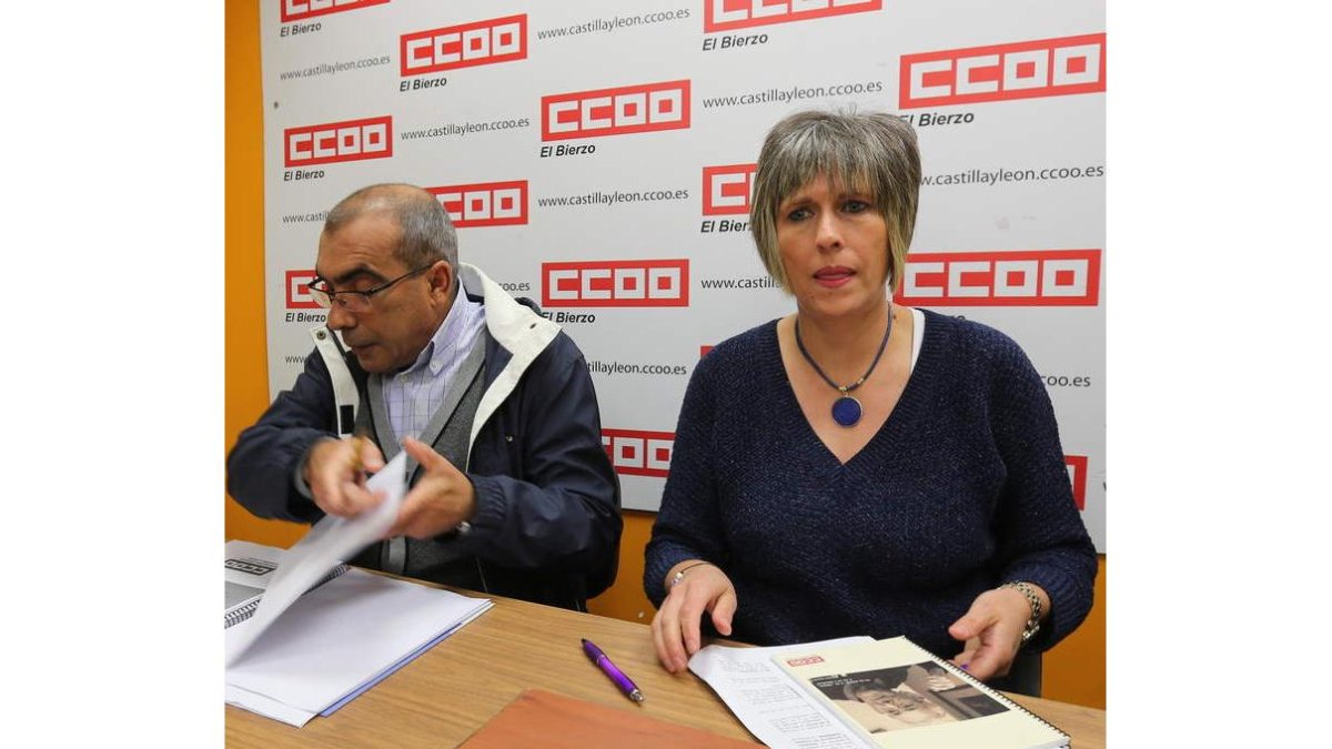 Alfredo Peláez e Isabel Céspedes, en la comparecencia. L. DE LA MATA
