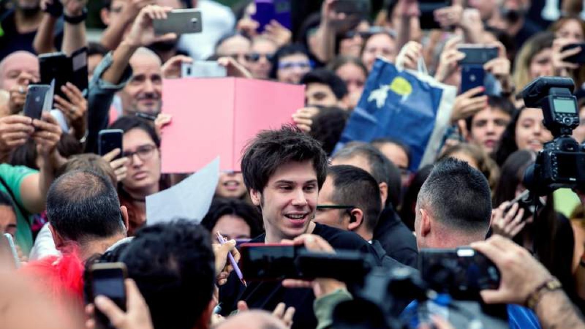 El youtuber Rubius en un acto promocional celebrado en 2018. QUIQUE GARCÍA
