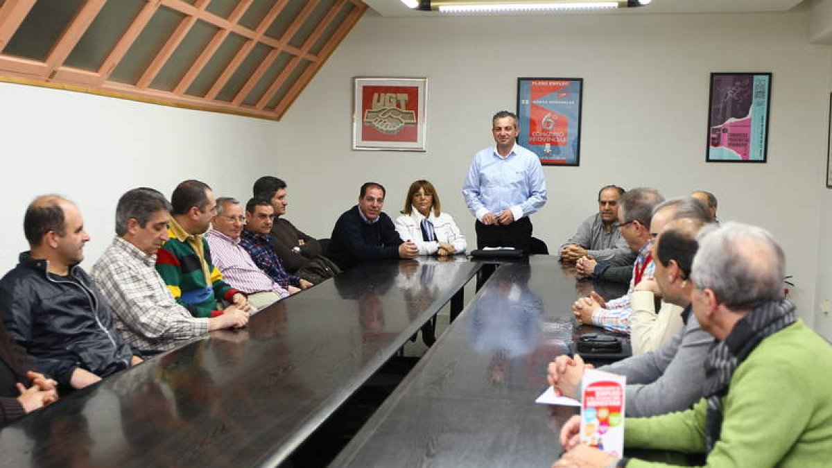 Nicanor Sen, ayer, en el acto celebrado en UGT en León.
