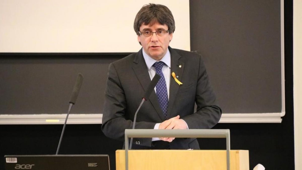 Carles Puigdemont, en Helsinki, el pasado viernes.