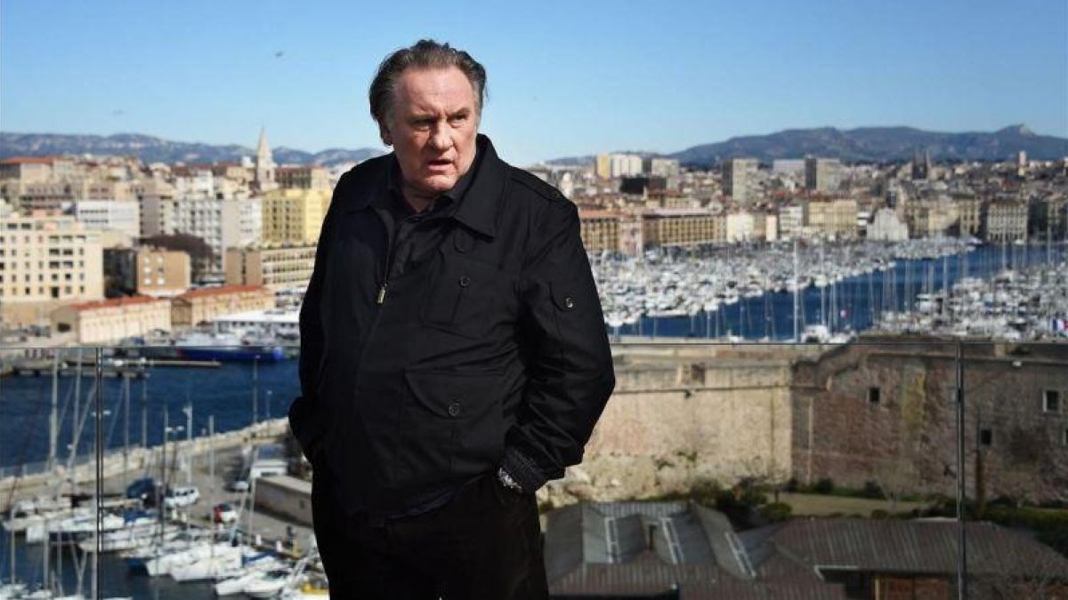 Gérard Depardieu, en Marsella, en la presentación de la segunda temporada de la serie de Netflix Marsella.