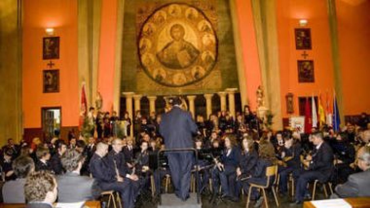La Banda Municipal de Música de Astorga, durante una de sus actuaciones.