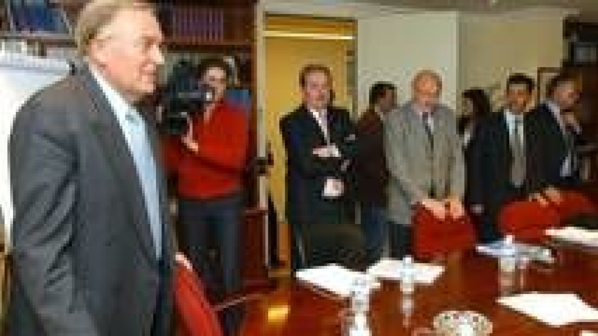 Vallvé durante la última reunión de la comisión regional de minería a la que acudió como consejero