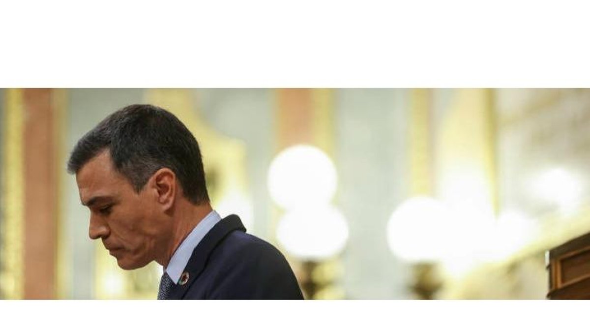 Pedro Sánchez, hoy durante el debate del estado de la nación. JAVIER LIZÓN