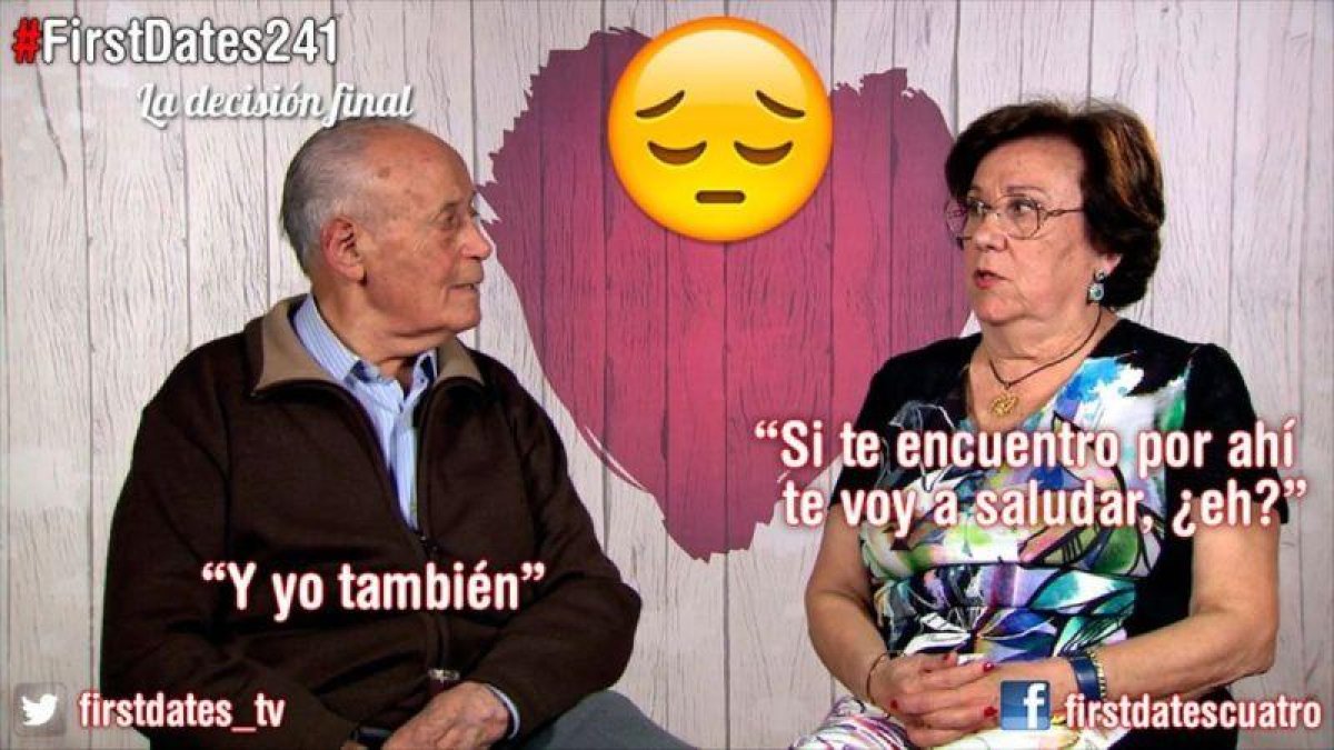 Florencio y Matilde, dos ancianos en 'First dates' (Cuatro).