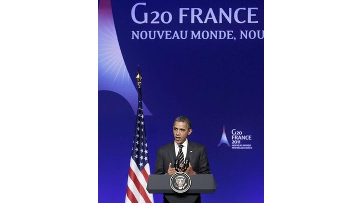 Barack Obama durante la rueda de prensa.