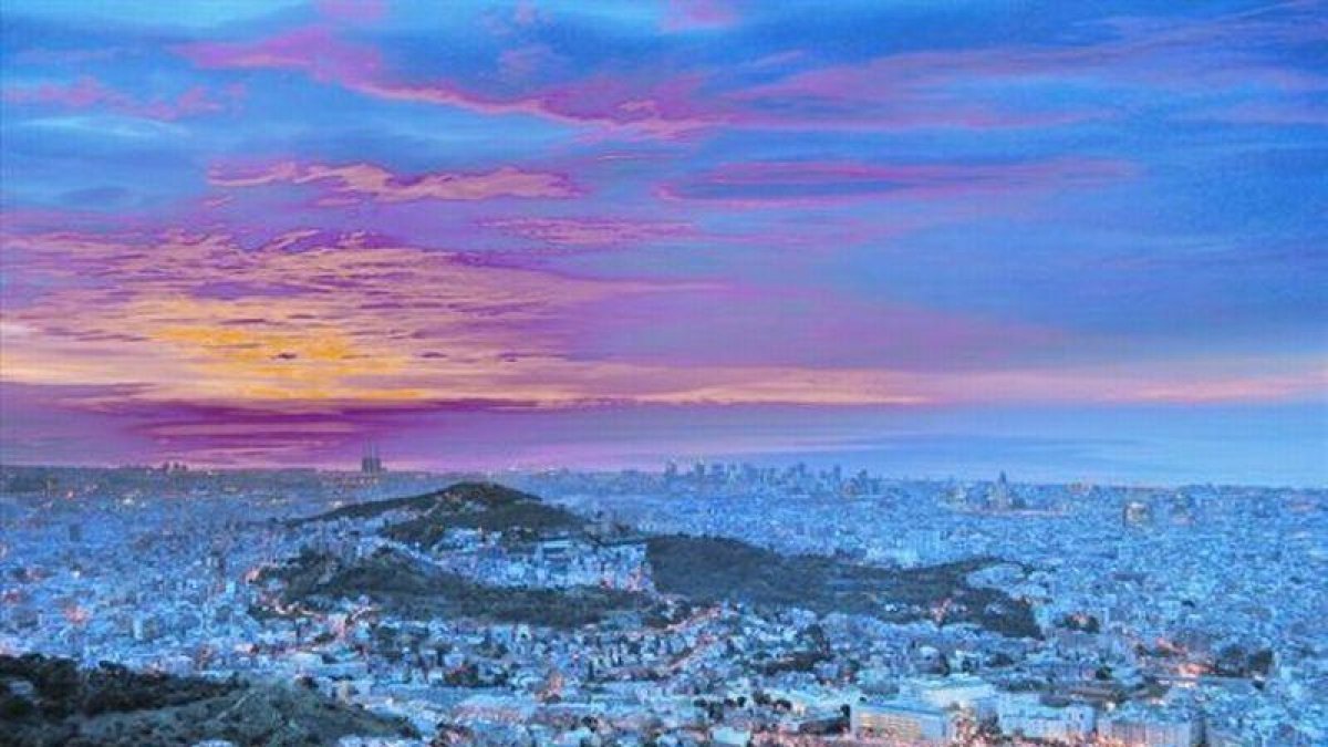 Amanecer en Barcelona.