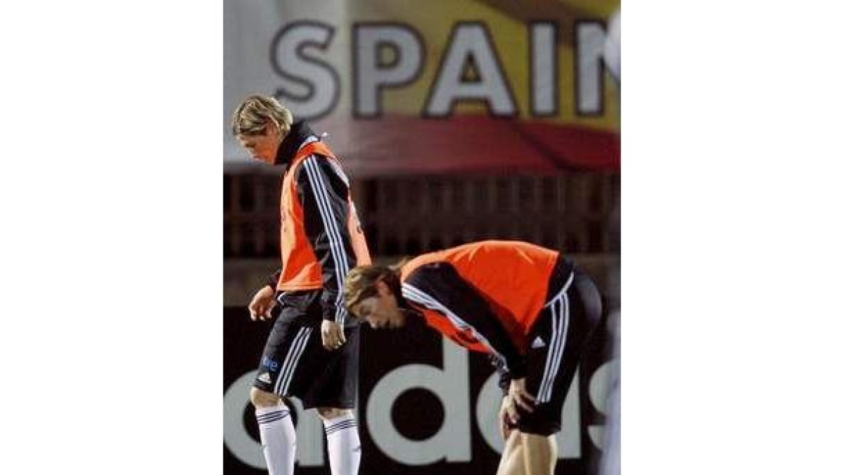 Fernando Torres y Ramos durante un entrenamiento.