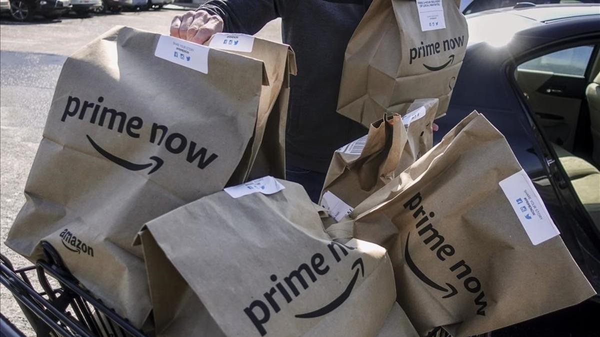 Bolsas de Amazon Prime Now.