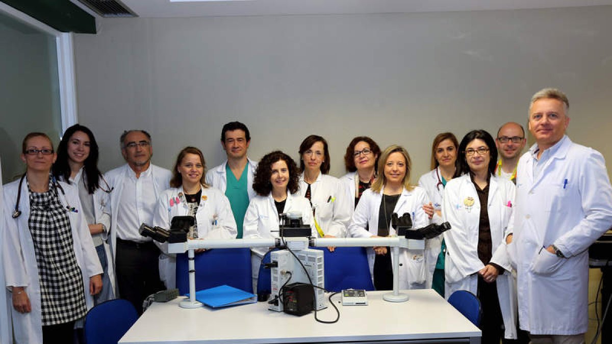 El equipo multidisciplinar que trabaja en el Hospital de León para luchar contra el cáncer de pulmón.