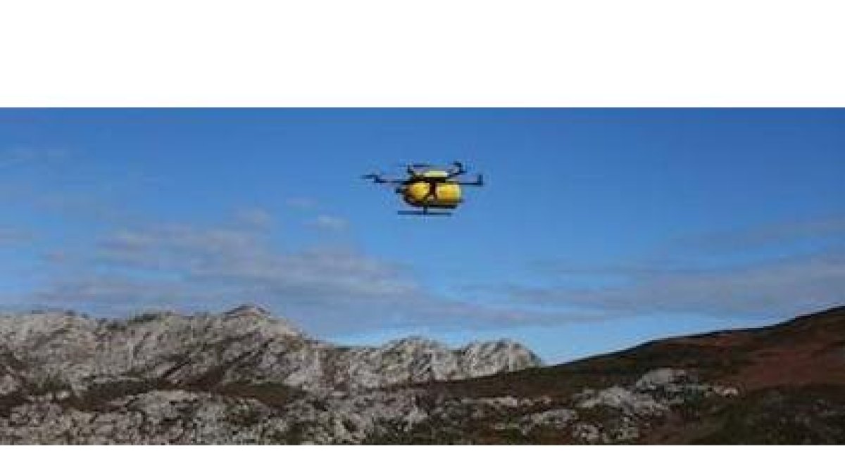 Un dron de Correos sobrevuela Picos de Europa