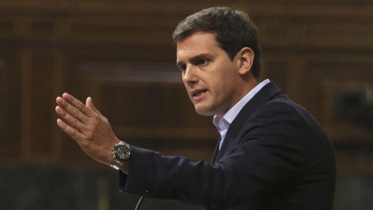 El líder de Ciudadanos, Albert Rivera, en una intervención en el Congreso.