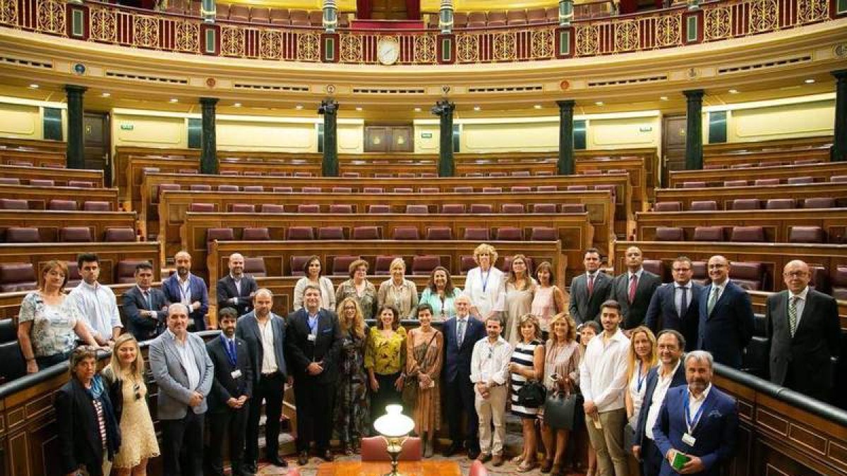 La comitiva del CEL en la Cámara Baja. DL