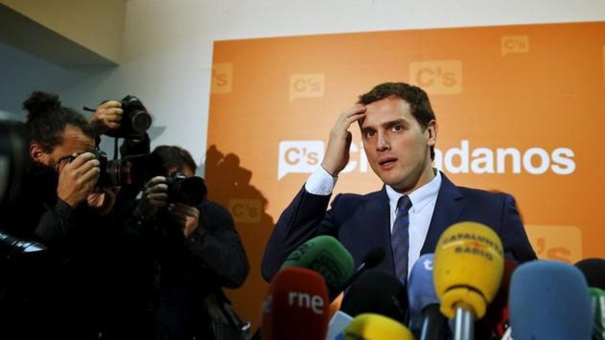 Albert Rivera, en una conferencia en Madrid, el pasado viernes.