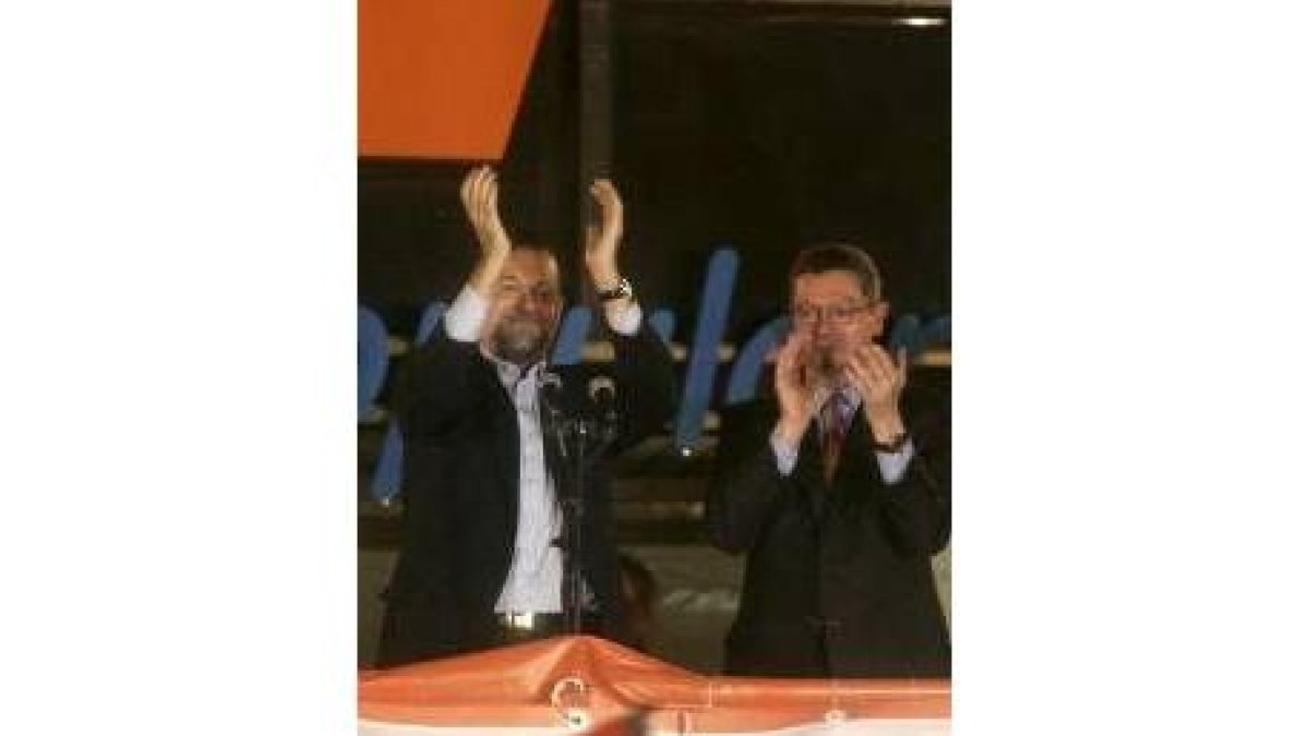 Rajoy y Gallardón, el domingo en la sede