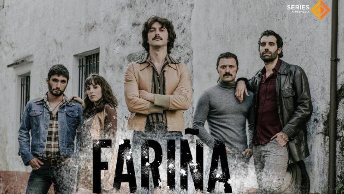 Cartel promocional de la serie de Antena 3 Fariña.