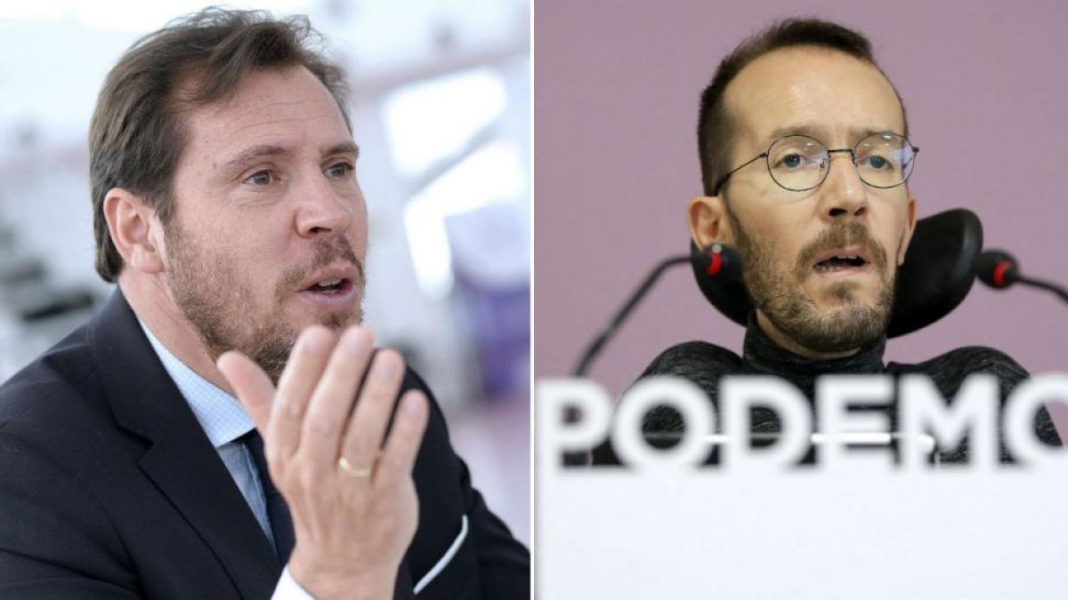 El socialista Óscar Puente y el podemista Pablo Echenique.