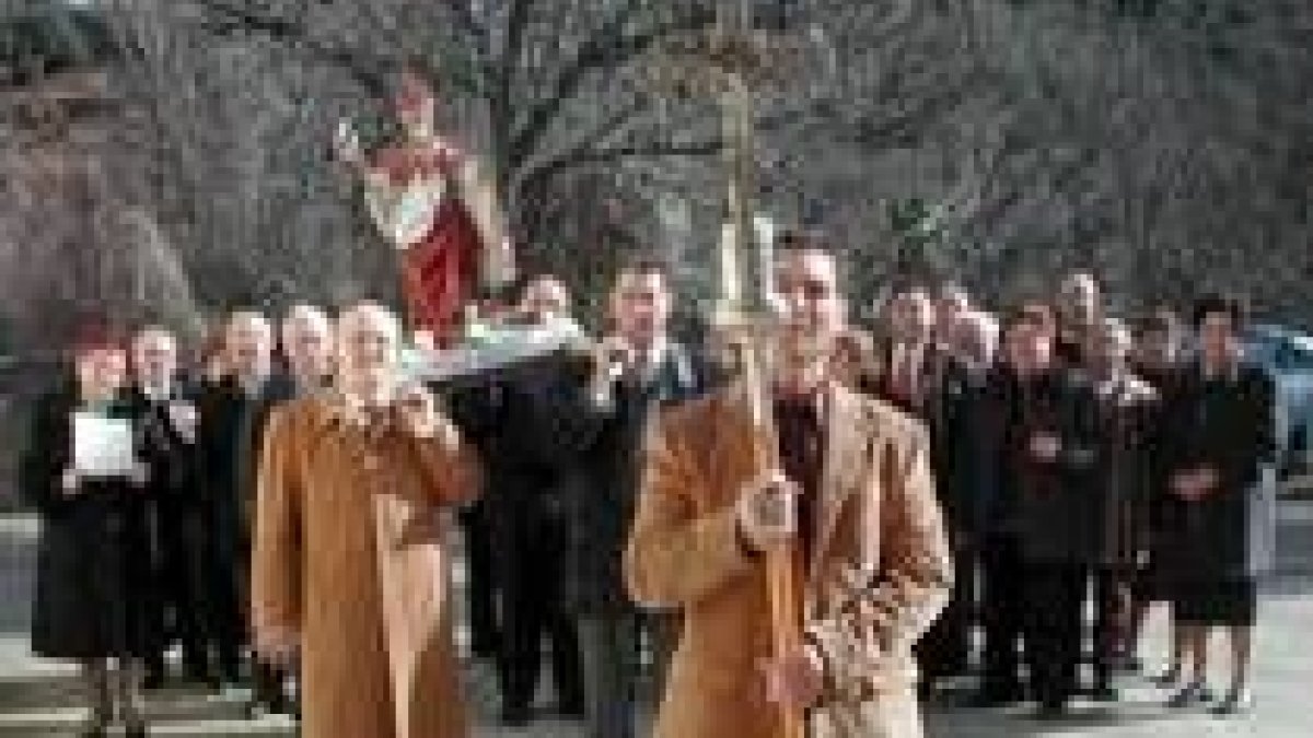 Un momento de la procesión, que se celebró ayer