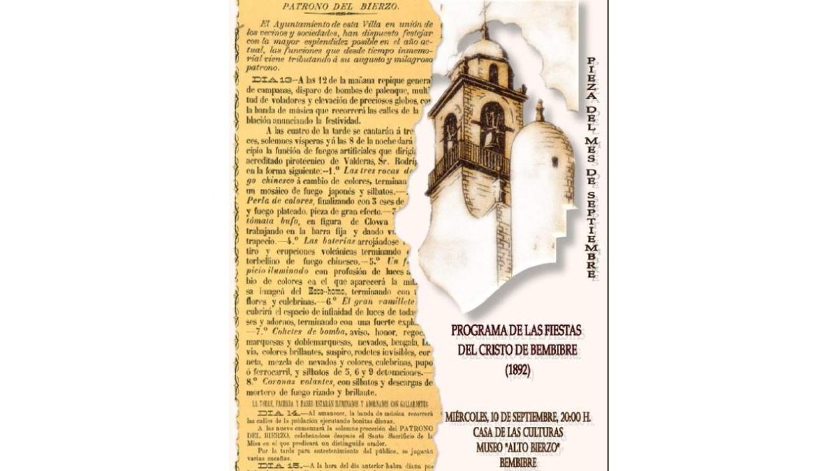El programa de 1892, en el cartel de la pieza del mes.